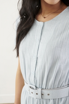 Dolman-Sleeve Belt Dress